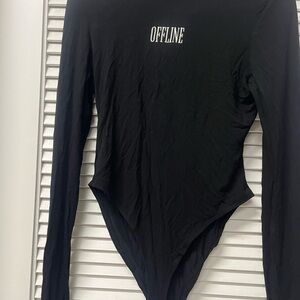 Chic Black Long Sleeve Bodysuit